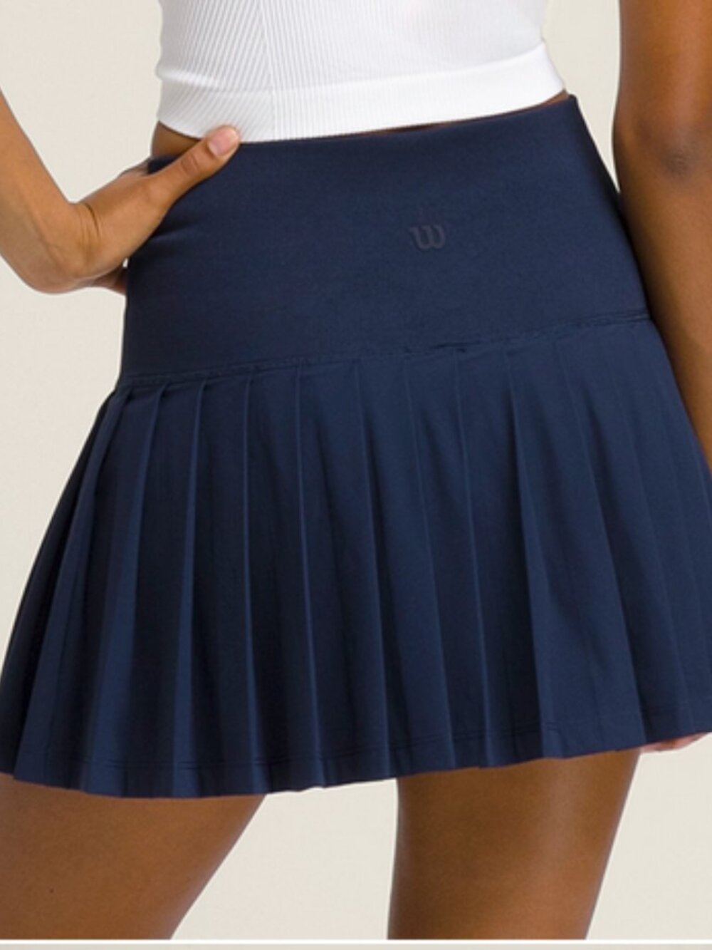 Wilson Women's Classic Navy Pleated Midtown Tennis Skirt Size M - Picture 4 of 11
